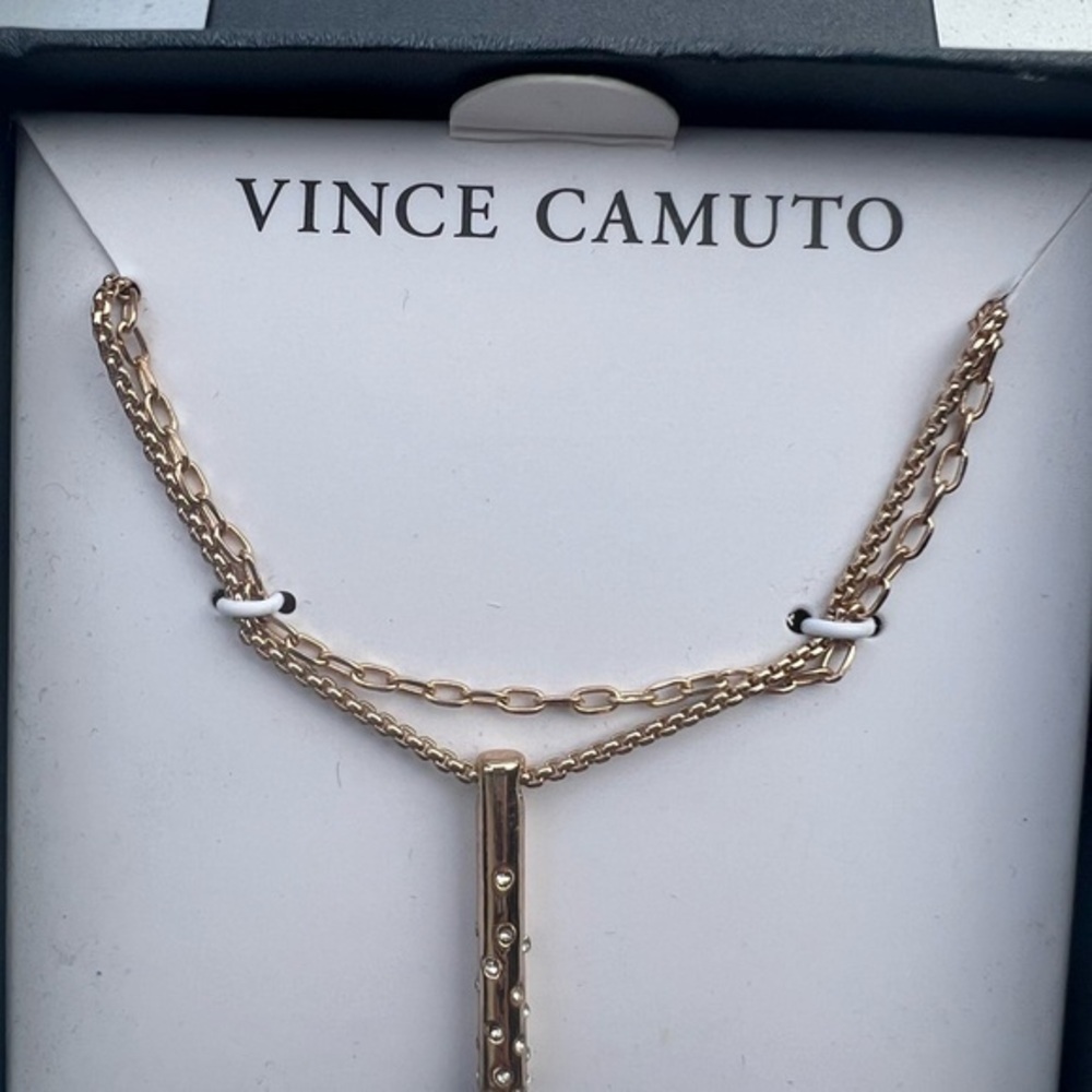 Vince Camuto Gold Chain-Link Necklace Modern Design